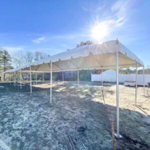 20'x100x7' White Frame Tent