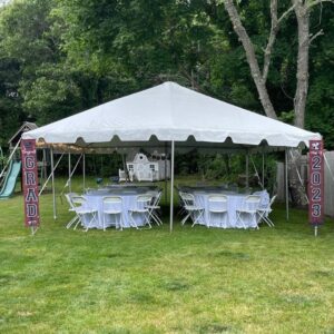 20'x80x7' White Frame Tent