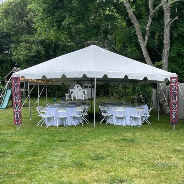 20'x80x7' White Frame Tent