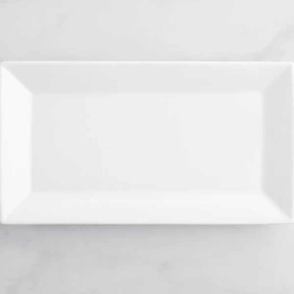 13" x 7 1/4" White Platter