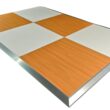 20'x20' Wood and White Checkered Dance Floor