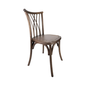 Fruitwood Willow Chair w/ Ivory Cushion