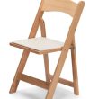 Natural Wood Padded Garden Chair