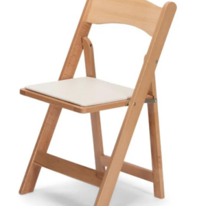 Natural Wood Padded Garden Chair