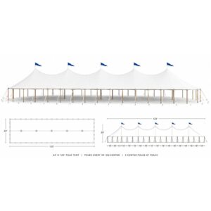44'x123'x7' Sailcloth Tent mltpc