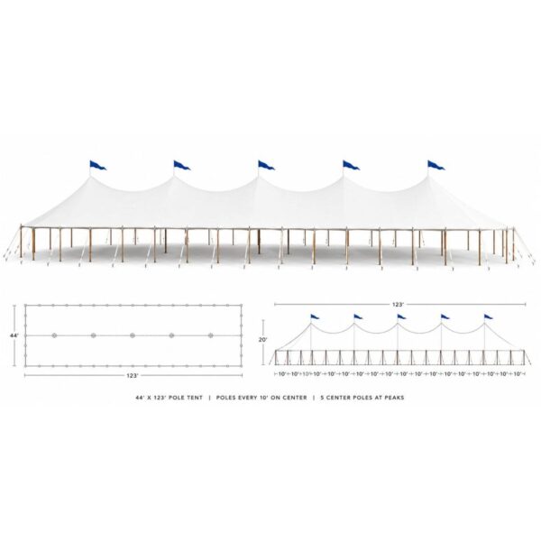 44'x123'x7' Sailcloth Tent mltpc