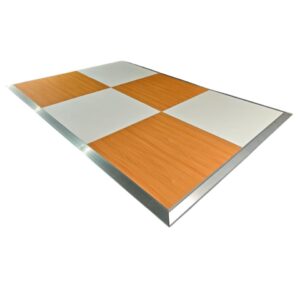 12'x16' Classic Oak & White Checkered Dance Floor