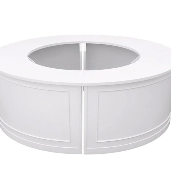 28' Round White Bar - 4 Piece Set