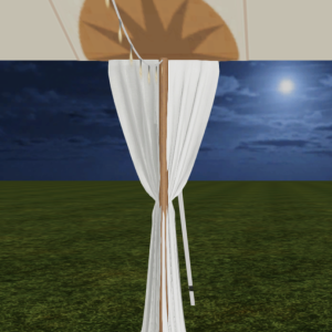 7' White Tent Leg Drape