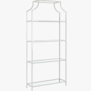 White Glass Shelving Barback